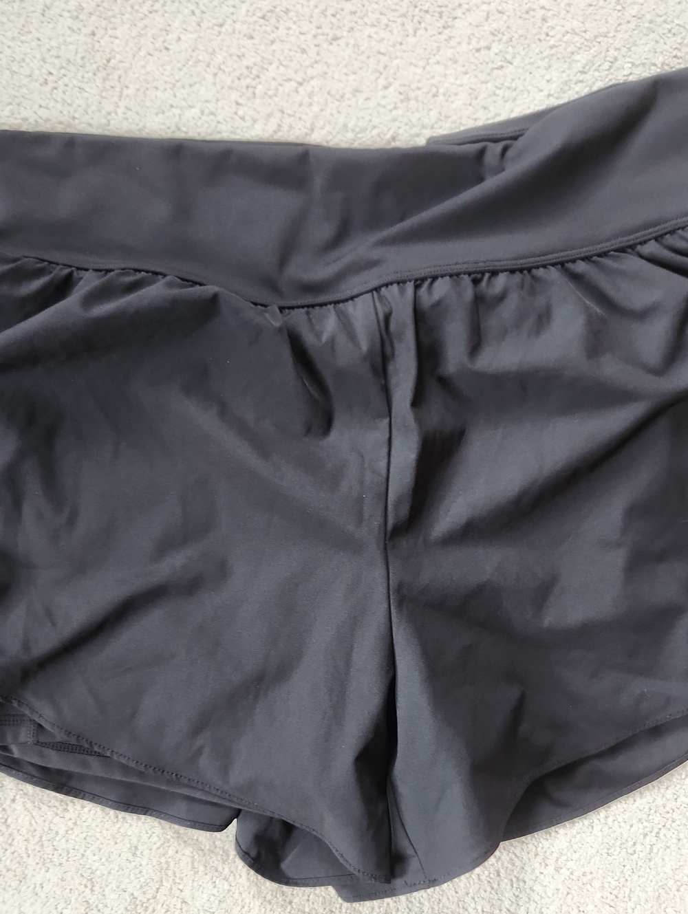 Halara Large Black Shorts with Biker Shorts inside -